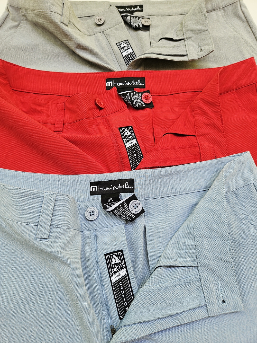 TravisMathew Men's Blue Performance Golf Shorts Size 35 Stretch Casual NWOT - Picture 11 of 14